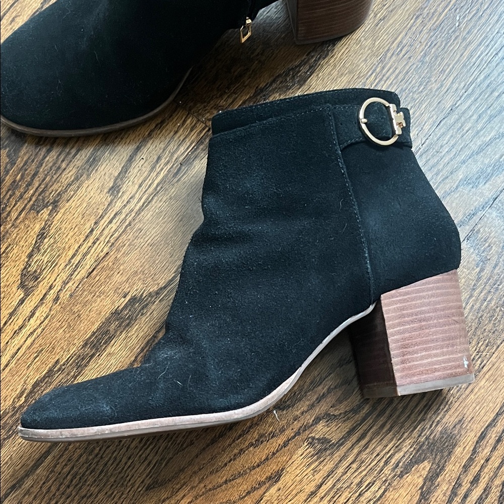Tory Burch Black Suede Ankle Booties